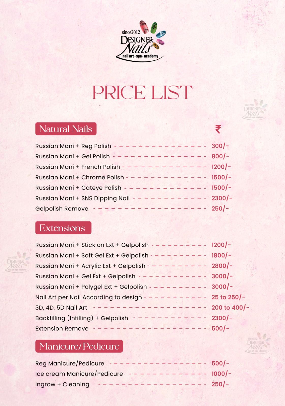 Price List
